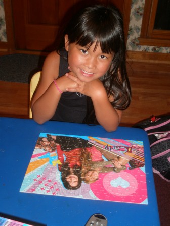 Kasen and her iCarly puzzle